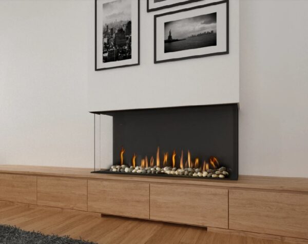 Ortal Clear 130H 3 Sided Fire - Gas Fireplaces