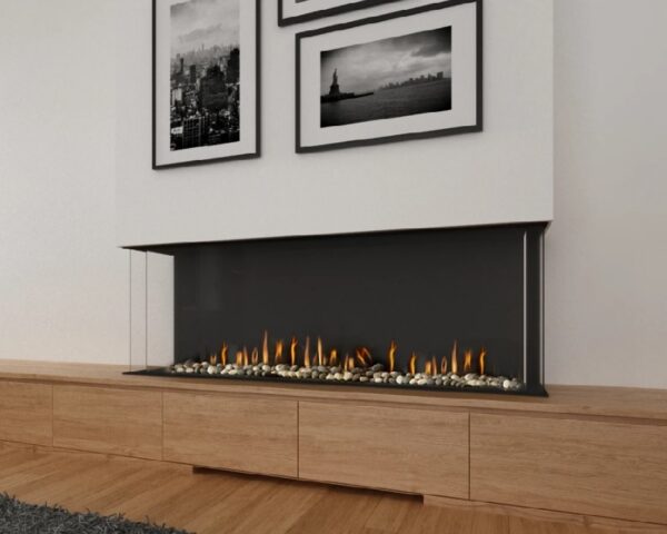 Ortal Clear 170H 3 Sided Fire - Gas Fireplaces